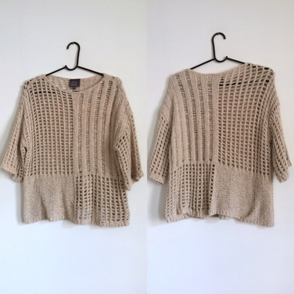 Leo & Sage Eyelash Patchwork Pullover - image 4